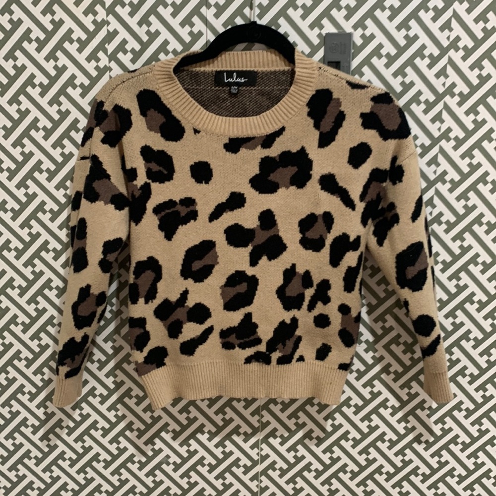 Lulus cheetah sweater